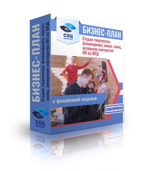 Бизнес-план "Студия творчества: фланкировка, вокал, танец, актерское мастерство", ИП на НПД