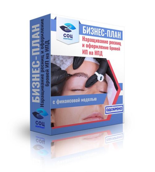 Бизнес-план "Оказание услуг по наращиванию ресниц и оформлению бровей", ИП на НПД