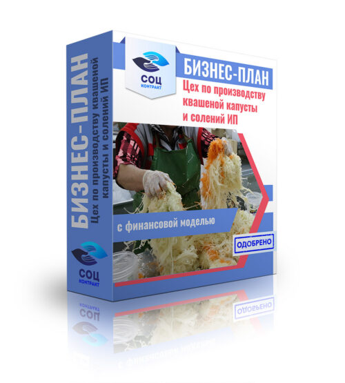 Бизнес-план "Открытие цеха по производству квашеной капусты и солений". ИП