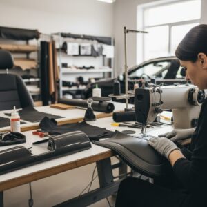Перетяжка элементов интерьера автомобиля
