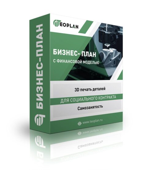 Бизнес-план "3D печать деталей", самозанятость