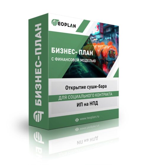Бизнес-план "Открытие суши-бара", ИП на НПД