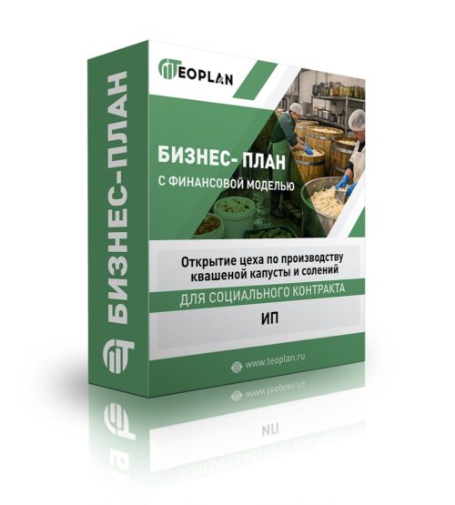 Бизнес-план "Открытие цеха по производству квашеной капусты и солений". ИП