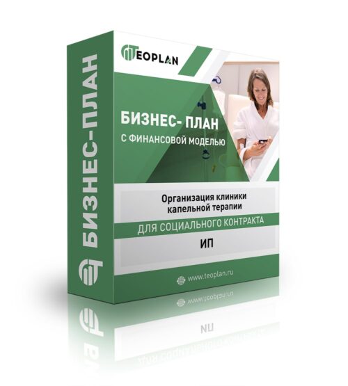 Бизнес-план "Организация клиники капельной терапии", ИП