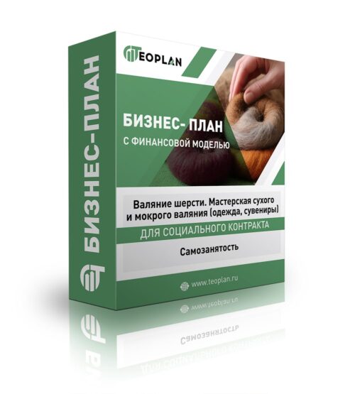 Бизнес-план "Валяние шерсти. Мастерская сухого и мокрого валяния (одежда, сувениры)". Самозанятость