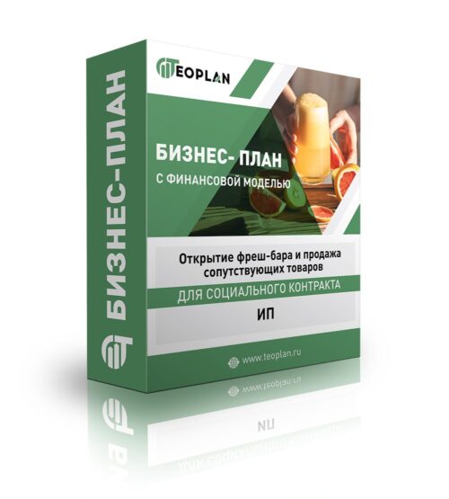 Бизнес-план "Открытие фреш-бара и продажа сопутствующих товаров", ИП