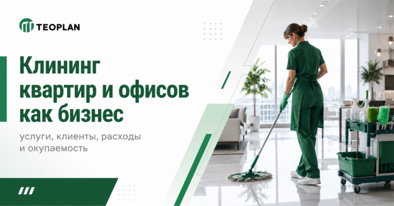 Клининг квартир и офисов как бизнес: вложения, окупаемость и финансовая модель
