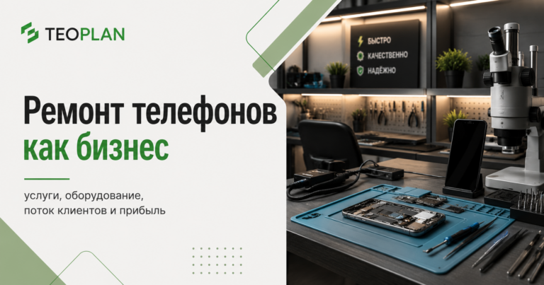 Ремонт телефонов как бизнес: вложения, оборудование, цены, клиенты и финансовая модель