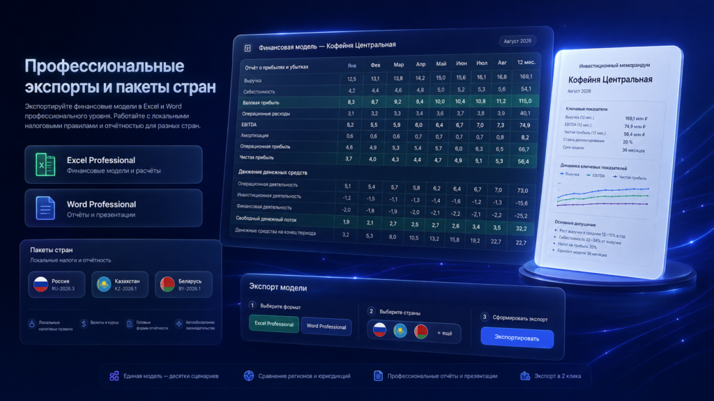 Финансовая модель онлайн: рассчитать бизнес, скачать Excel или заказать финмодель