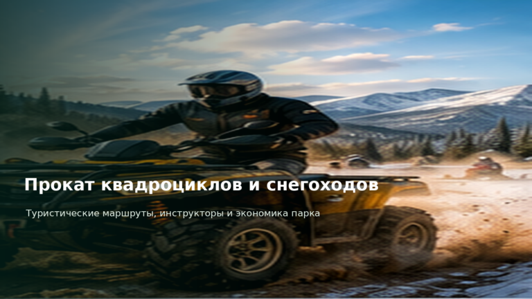 База проката квадроциклов и снегоходов с туристическими маршрутами: инвестиции и окупаемость