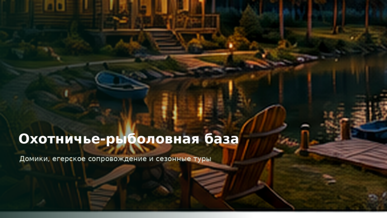 Охотничье-рыболовная база с гостевыми домиками, егерским сопровождением и сезонными турами: инвестиции, законная модель и окупаемость