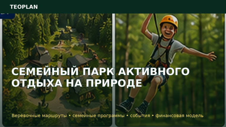Семейный парк активного отдыха на природе как бизнес