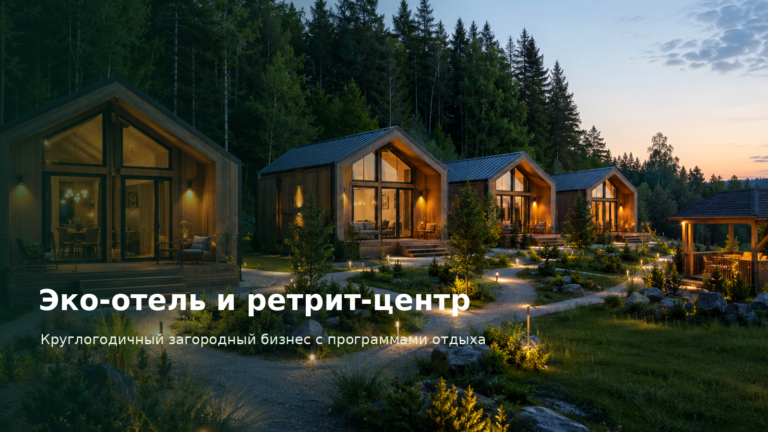 Эко-отель и ретрит-центр с круглогодичными модулями: вложения, требования и окупаемость