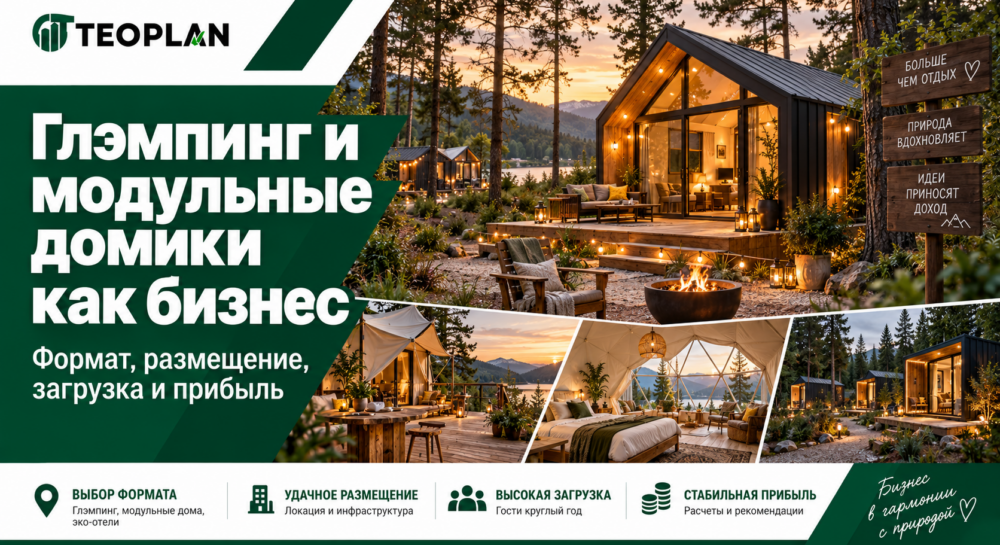 Как открыть глэмпинг с модульными домиками