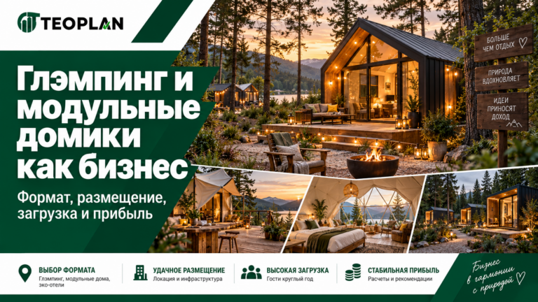 Как открыть глэмпинг с модульными домиками: участок, классификация, продажи и окупаемость