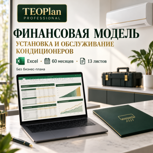 Финансовая модель установки и обслуживания кондиционеров в Excel — TEOPlan Professional