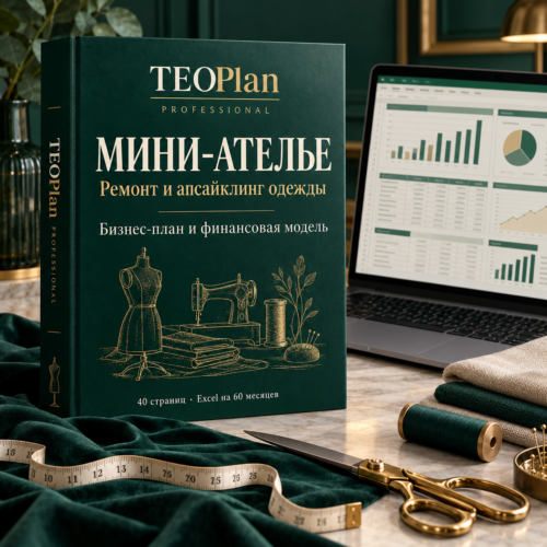 Бизнес-план мини-ателье ремонта и апсайклинга одежды с финансовой моделью TEOPlan