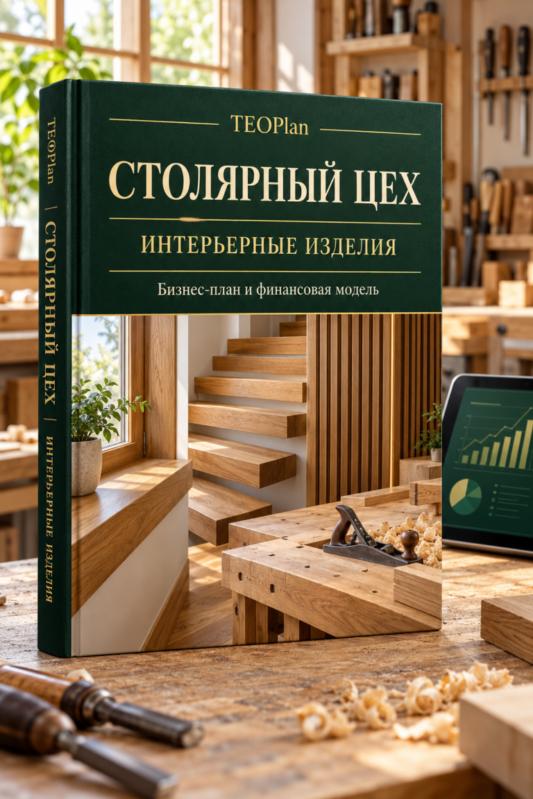 Столярный цех интерьерных изделий — финансовая модель Excel