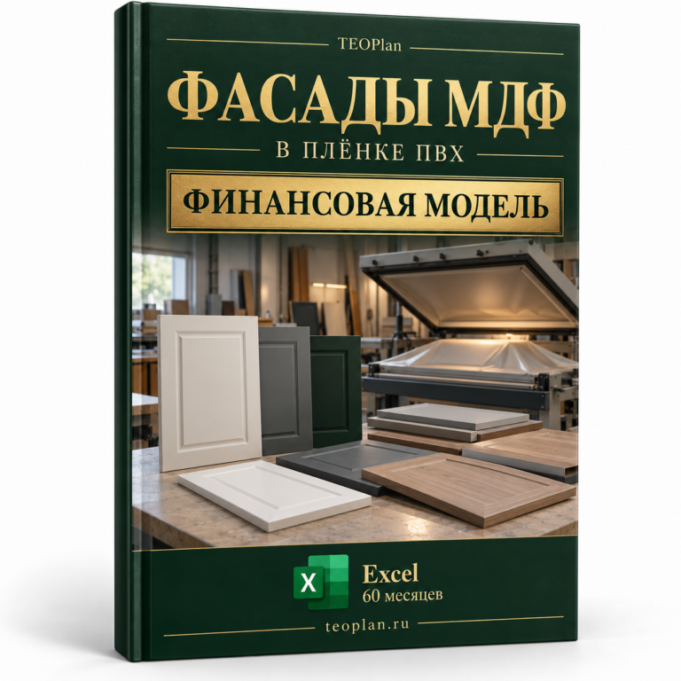 Финансовая модель производства фасадов МДФ в Excel