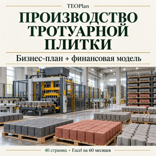 Производство тротуарной плитки — бизнес-план и финансовая модель TEOPlan