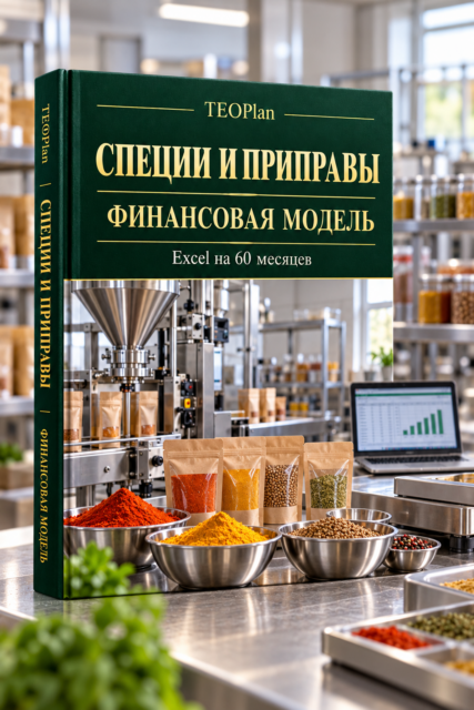 Фасовка специй и приправ — финансовая модель Excel