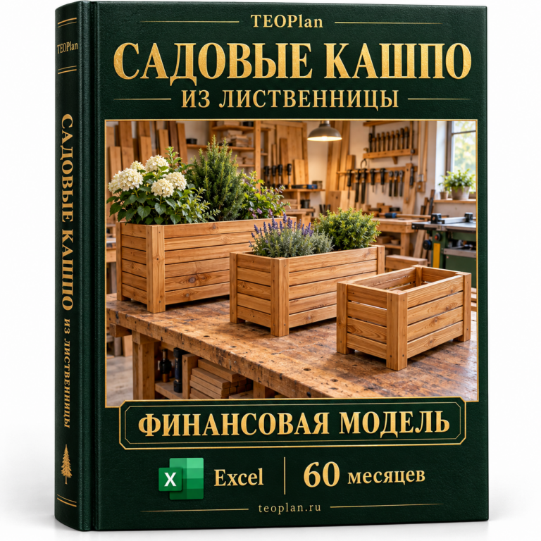 Финансовая модель производства деревянных кашпо в Excel
