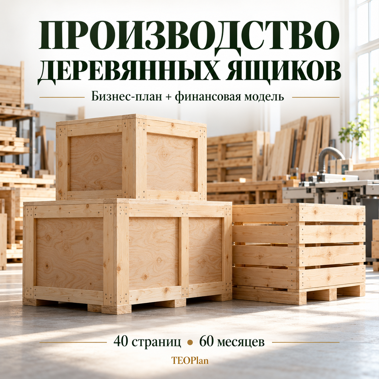Производство деревянных ящиков — бизнес-план и финансовая модель TEOPlan